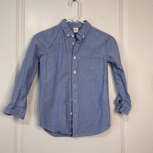 Boys Blue Button Down Dress Shirt Size M (7-8) EUC